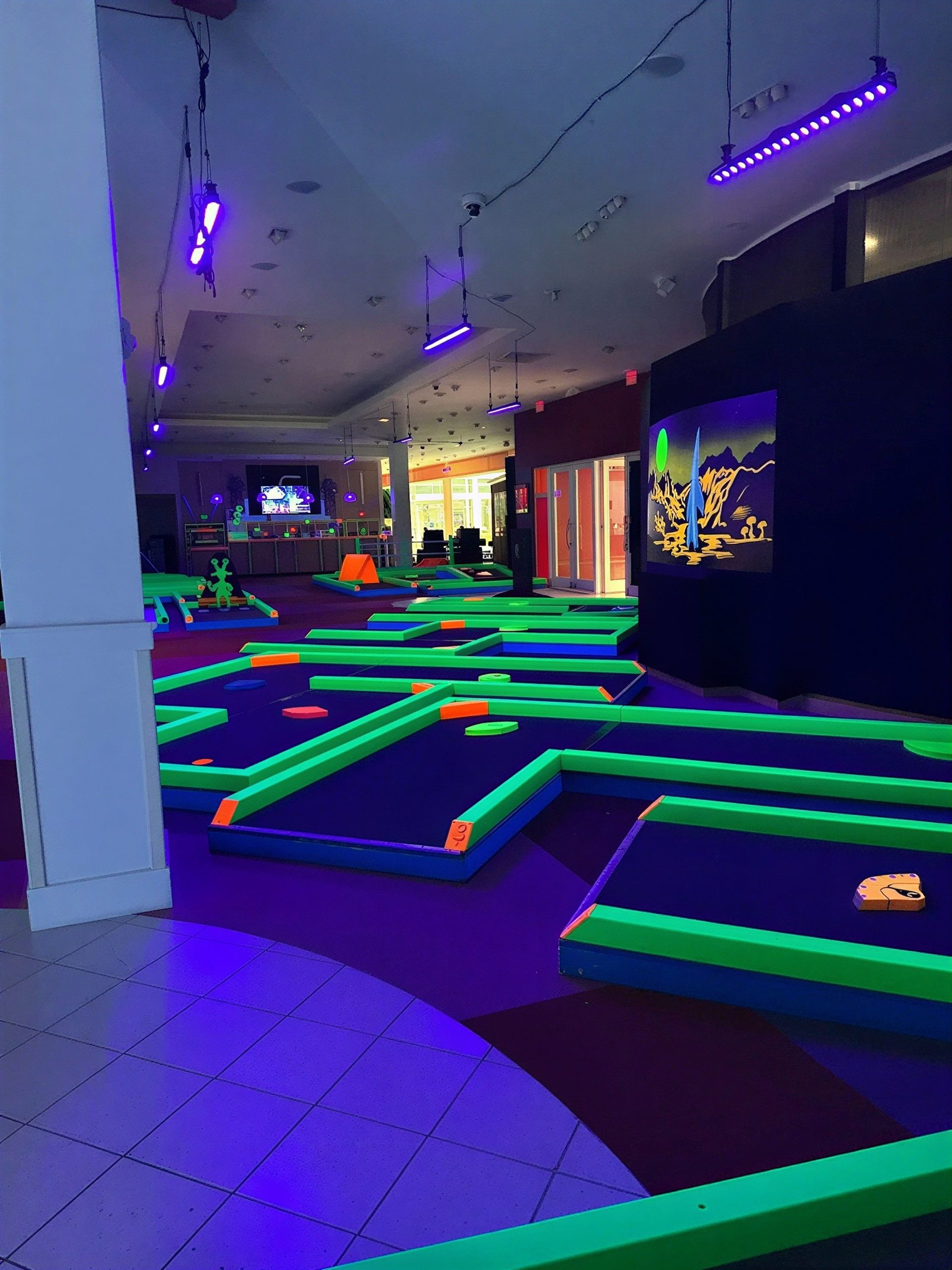 Mini golf, arcades, and a slide