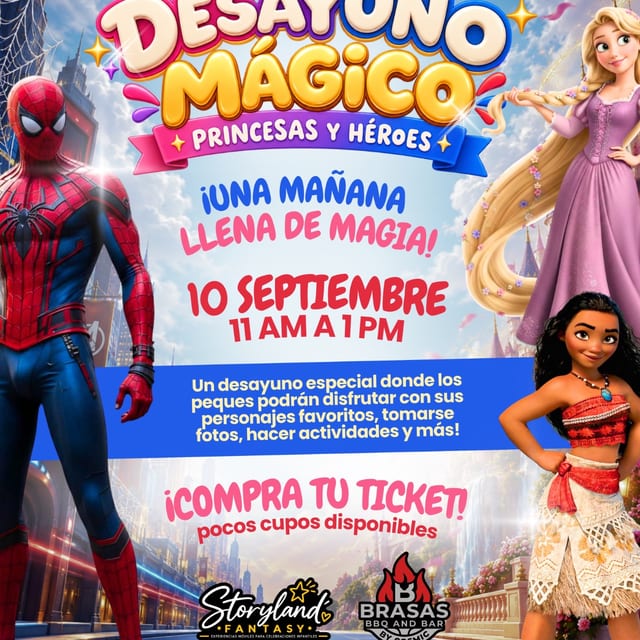 Desayuno Mágico: Princesas & Héroes