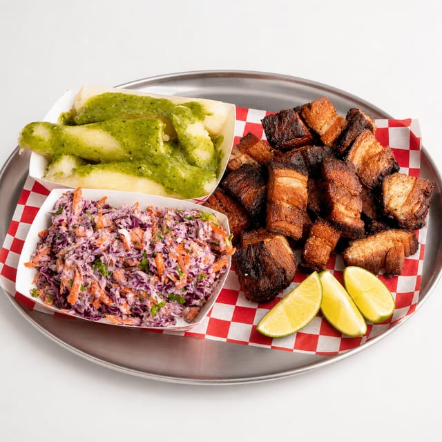 Chicharrón Brasa Plate.